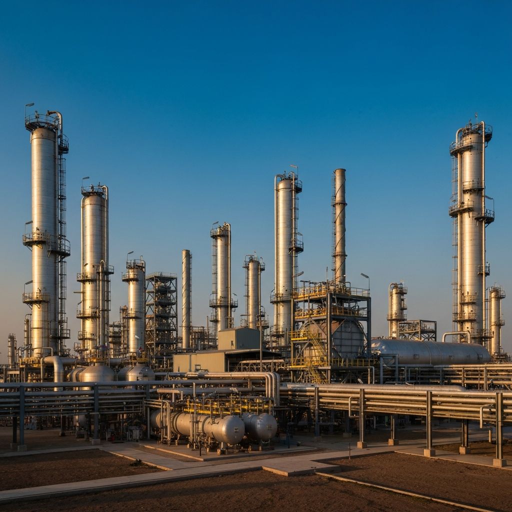 Modern industrial refinery plant representing IES commitment to sustainable engineering in Pakistan's process industries